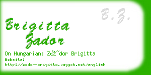 brigitta zador business card
